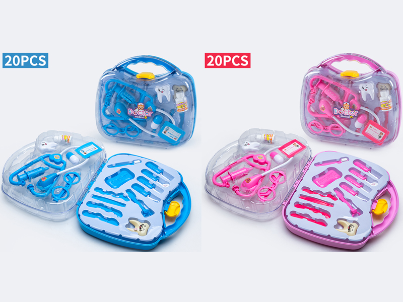 20PCS Transparent Suitcase Doctor Toy