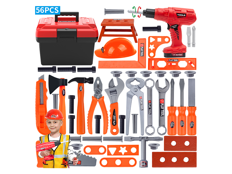 56PCS Tool Toy Series With Tool Clothing