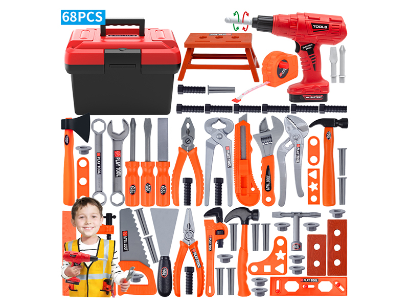 68PCS Tool Toy Series With Tool Clothing