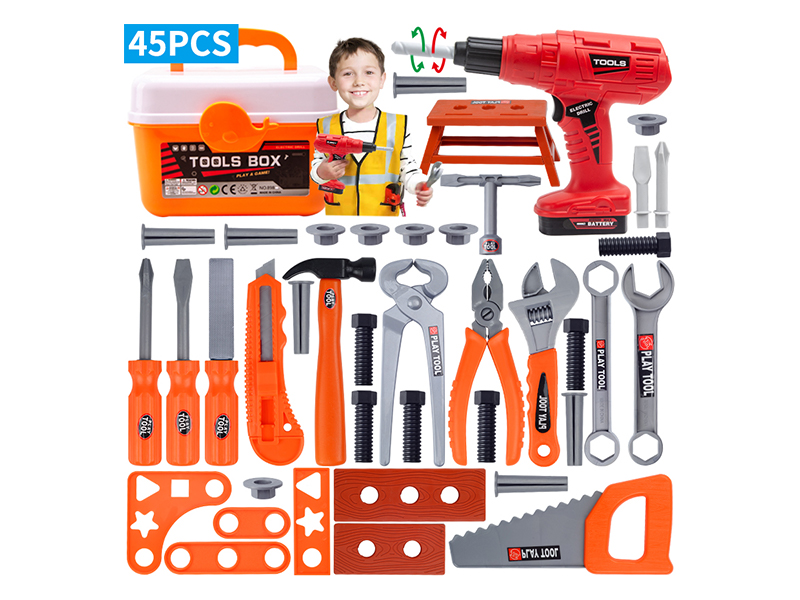 45PCS Tool Toy Series With Tool Clothing