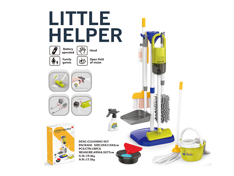 Cleaning Tool Set(With Vacuum Cleaner, Blue)