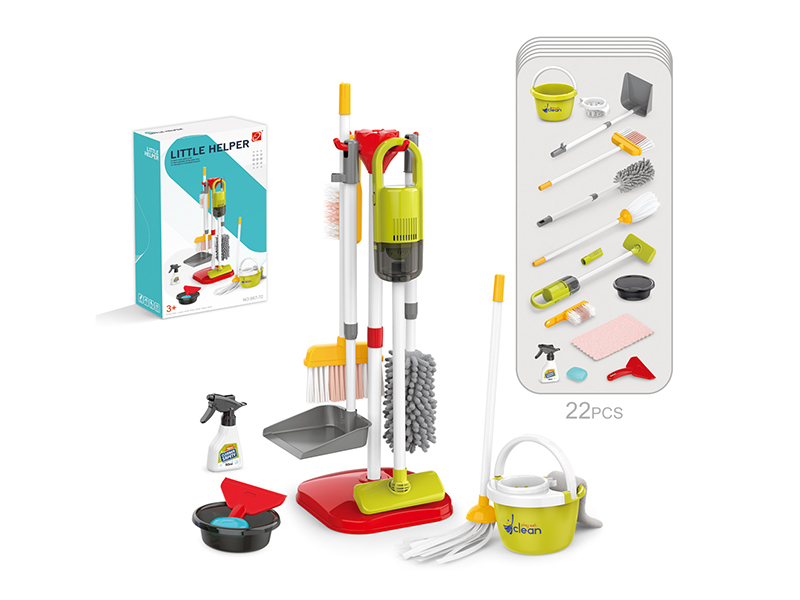 Cleaning Tool Set(With Vacuum Cleaner, Red)