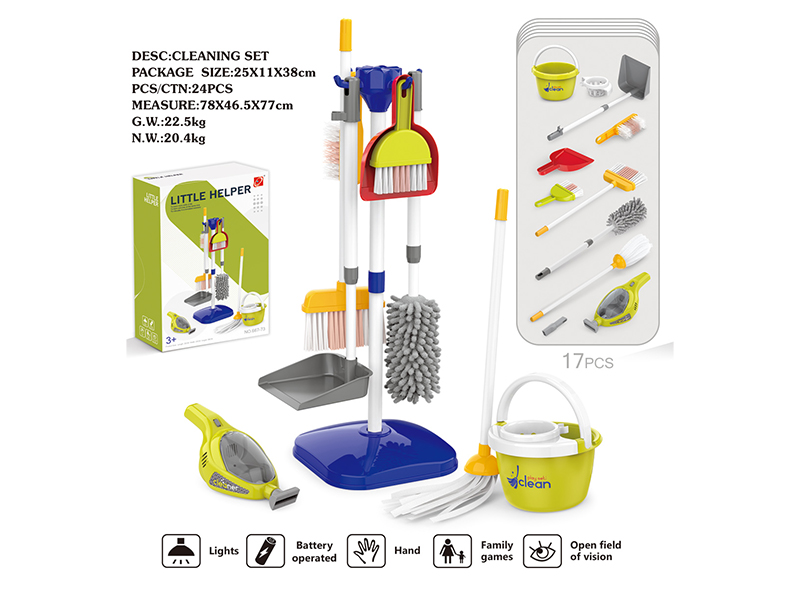 Cleaning Tool Set(With Vacuum Cleaner, Blue)