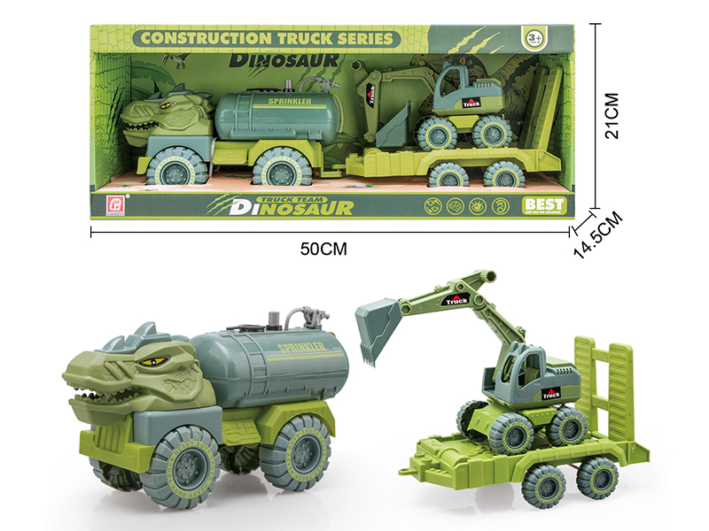 Slide Dinosaur Engineering Trucks Set