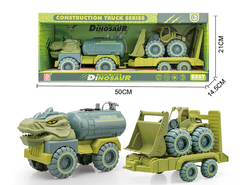 Slide Dinosaur Engineering Trucks Set