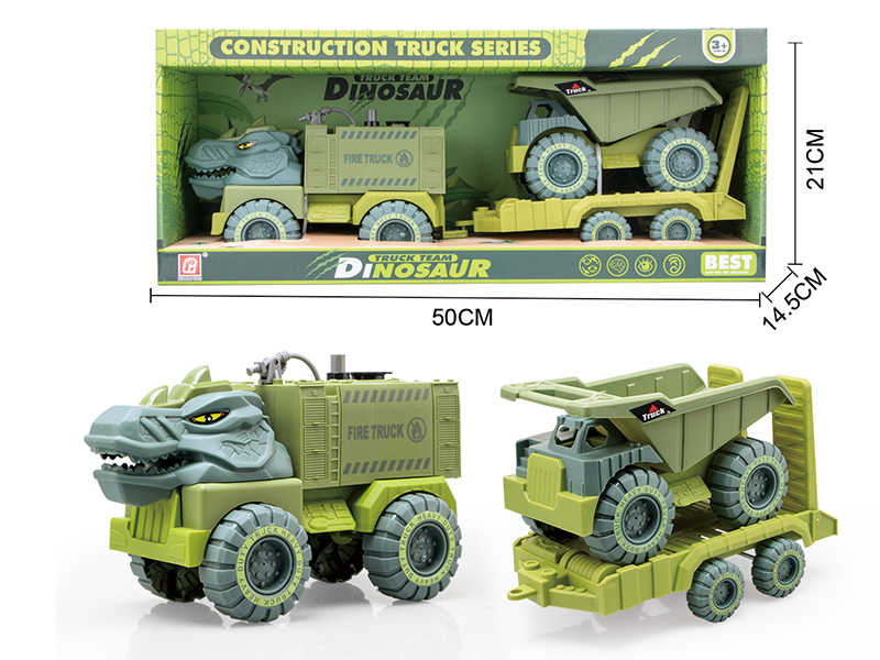 Slide Dinosaur Engineering Trucks Set