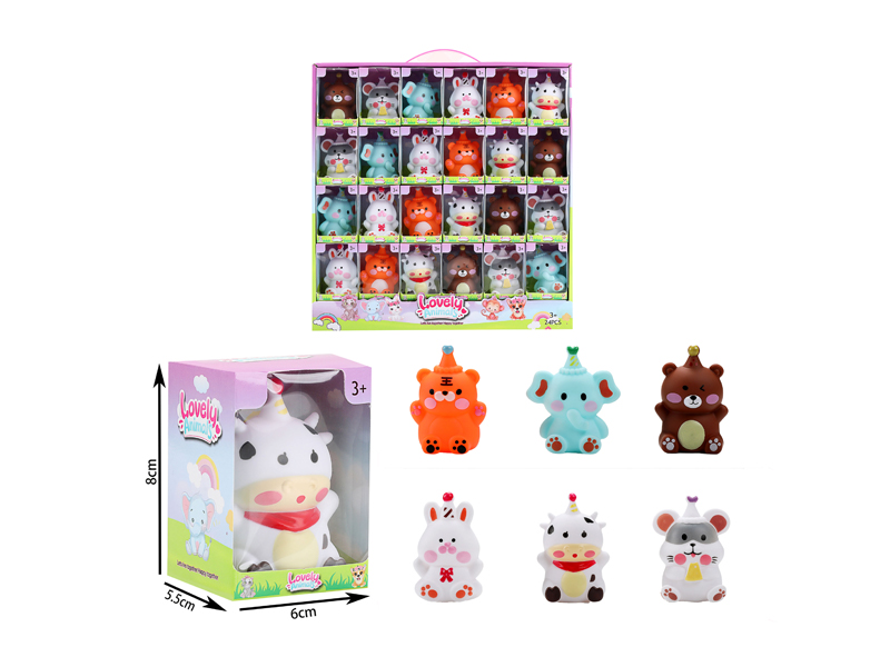 24PCS Vinyl Animal Toy