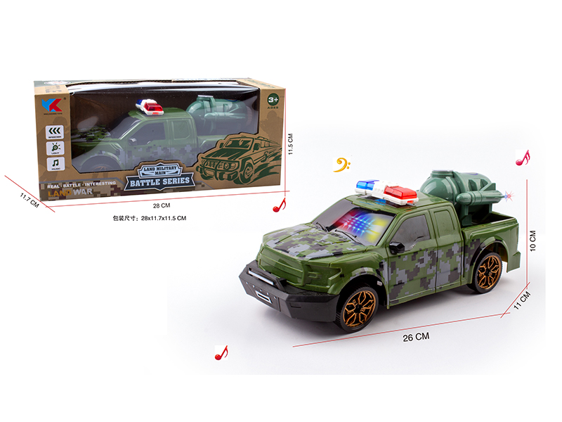 1:16 B/O Go And Bump F150 Ford Pickup Truck Camouflage Police Car With Music And 3D Light