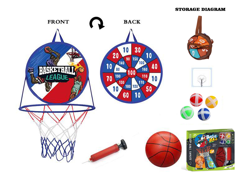 Baketball Board Sticky Ball Target 2 In 1