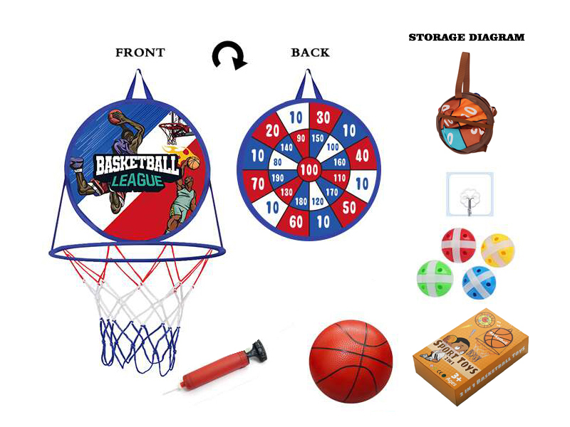 Baketball Board Sticky Ball Target 2 In 1