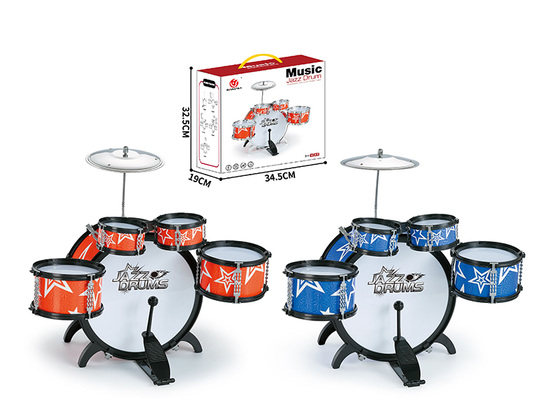 Large Size Solid Color Jazz Drum Set(5 Drums)