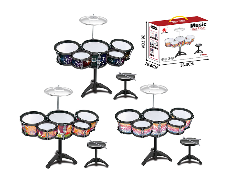 Solid Color Jazz Drum Set(5 Drums)