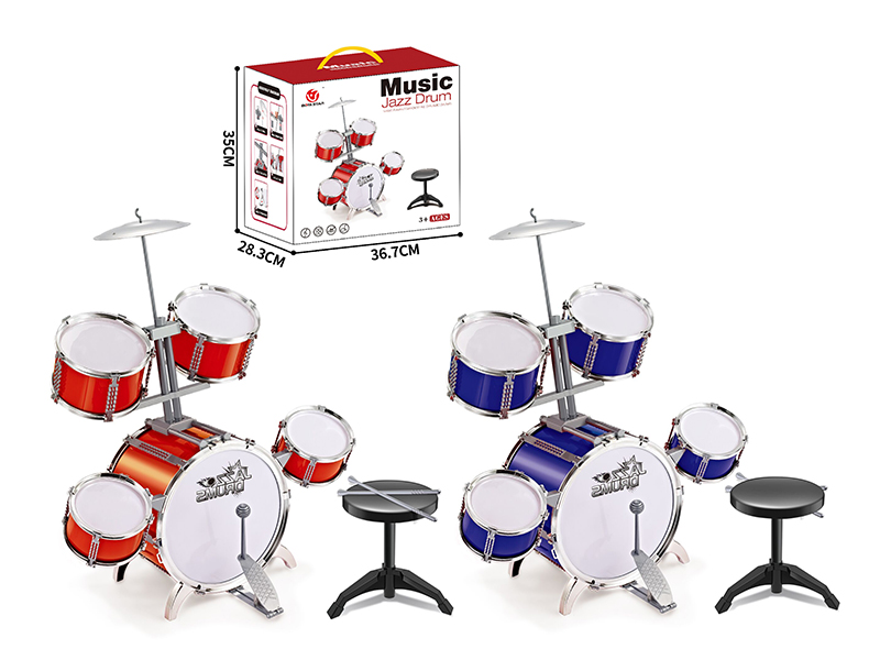 Extra-Large Size Electroplating Jazz Drum Set(5 Drums)