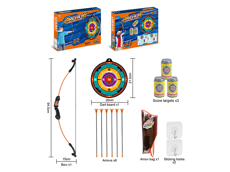 Bow And Arrow UV Dart Board Set