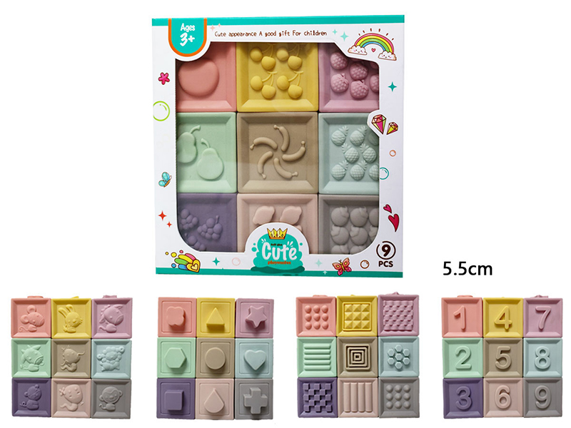 Soft Plastic Number Blocks 9pcs