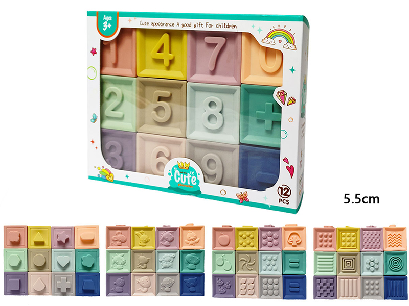 Soft Plastic Number Blocks 12pcs