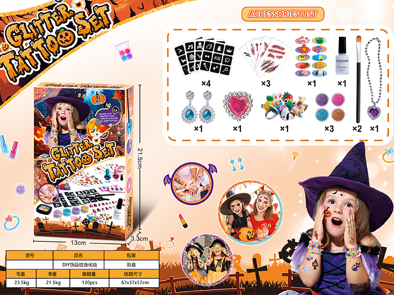 (Halloween)DIY Children's Jewelry Tattoo Sticker Set