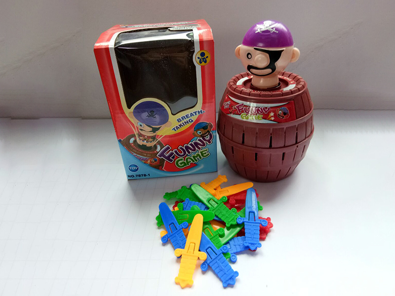 Lucky Stab Game Pirate Barrel Piggy Bank