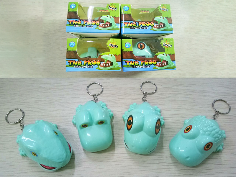 Mini Frog Bite Hand Toy With Keychain