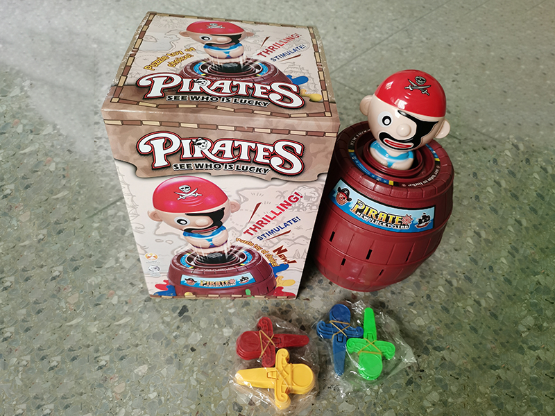 Lucky Stab Game Pirate Barrel Piggy Bank