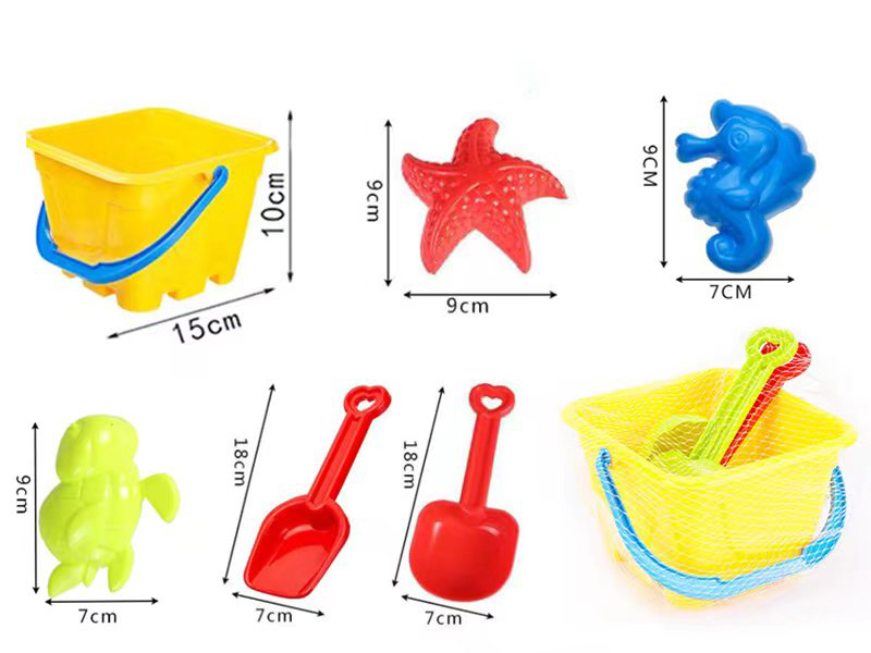 Sand Bucket Set 6pcs