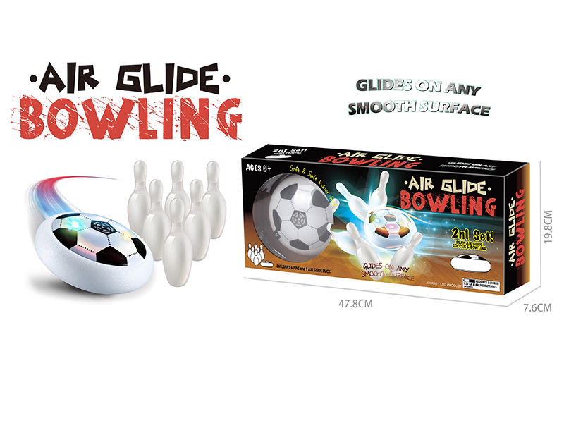 Hover Soccer Ball & Bowling Set