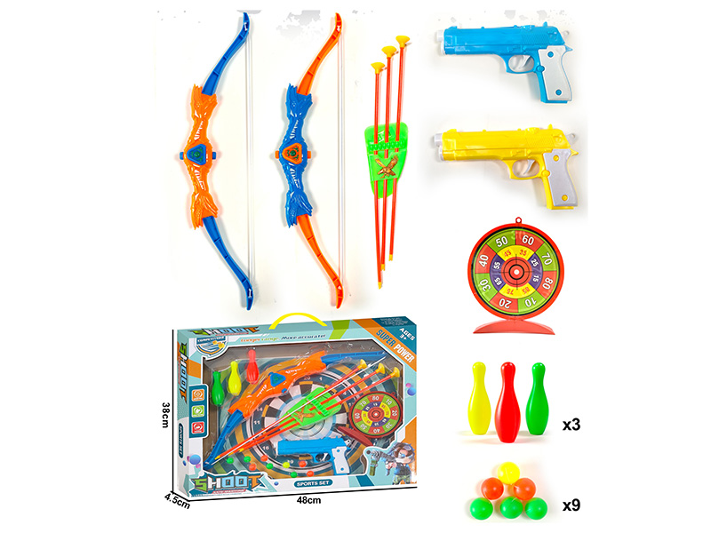 Bow And Arrow Ping-Pong Ball Gun Set