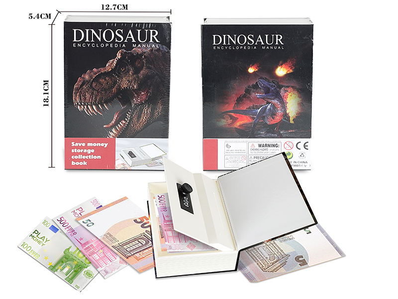 Dinosaur World Piggy Bank Book