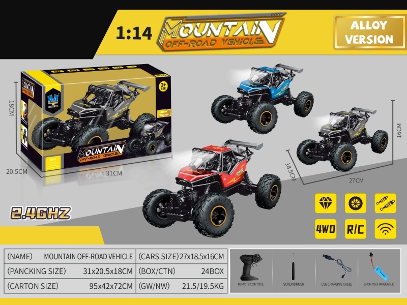 1:14 2.4G Remote Control 4WD Climbing Car