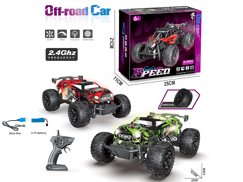 1:18 2.4G Remote Control High Speed Off-Road Vehicle With Lights(Included Batteries)