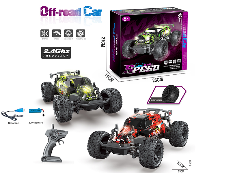 1:18 2.4G Remote Control High Speed Off-Road Vehicle With Lights(Included Batteries)