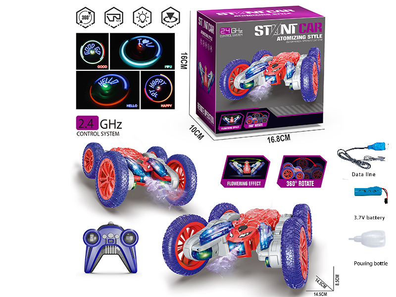 Remote Control Spray Spider-Man Stunt Car