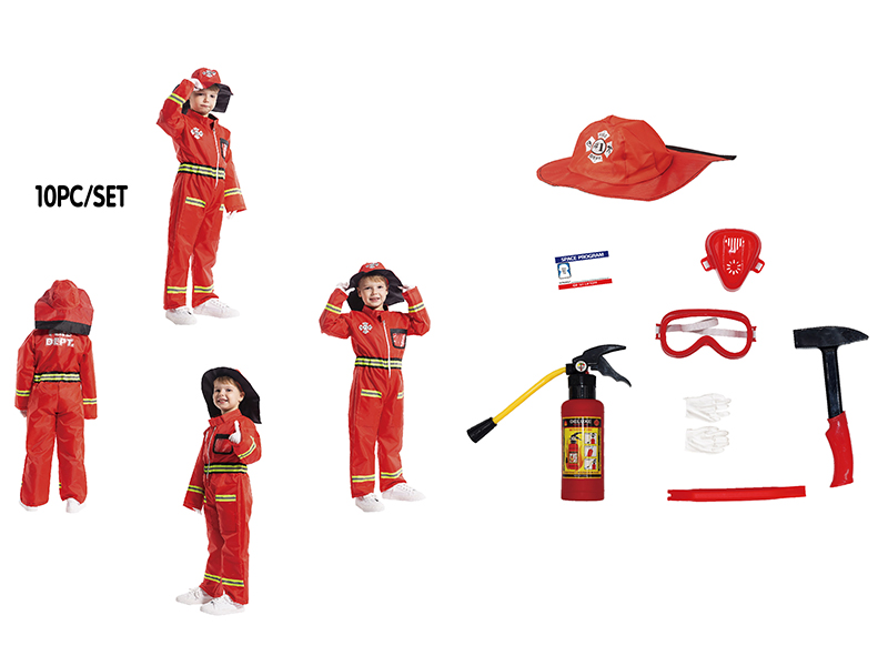 Children's Fire Protection Jumpsuit Role Play Set