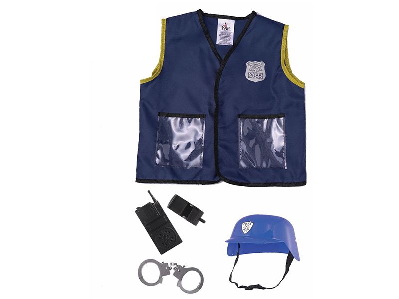 Police Vest Set With Plastic Cap