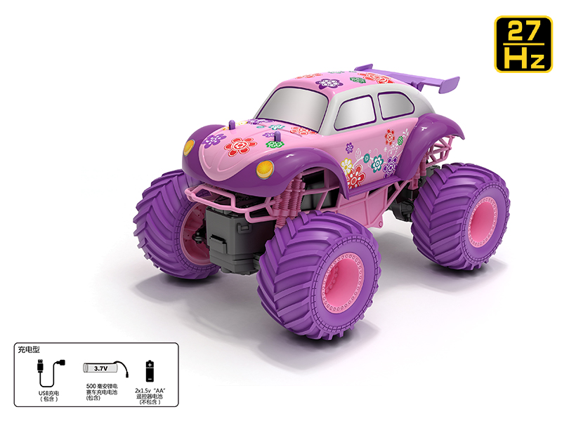 1:16 27Mhz Remote Control Pink Beetle Off-Road Climbing Car