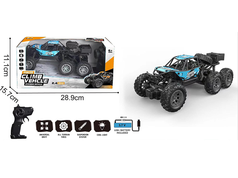 2.4G Remote Control Alloy Six-Wheeled Climbing Car