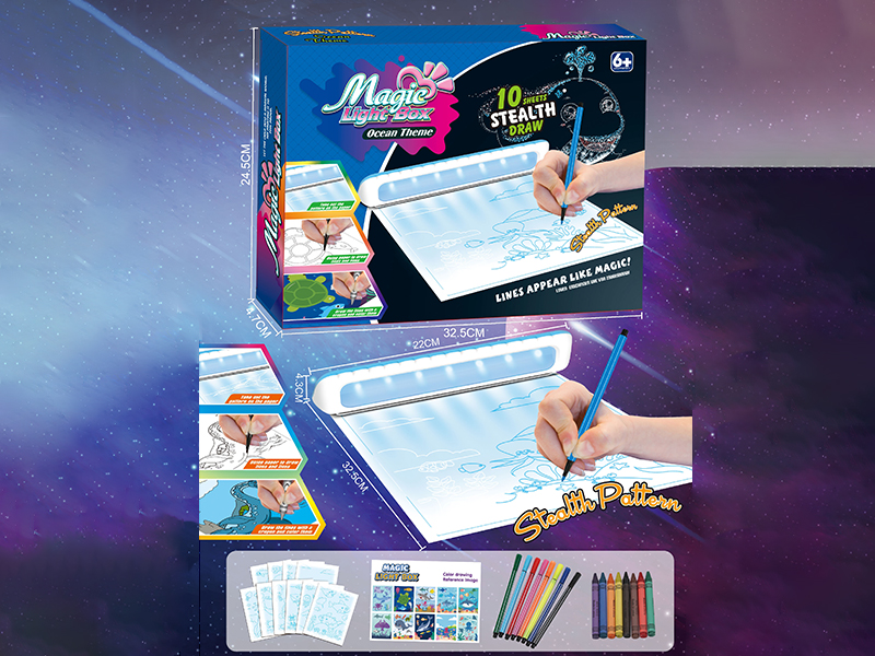 Ocean Theme Magic Light Box Trace Drawing Board