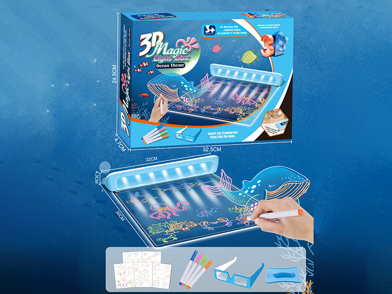 3D Ocean Theme Drawing Board