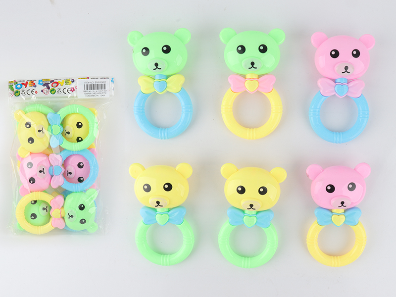 Cartoon Bear Rattles 6pcs