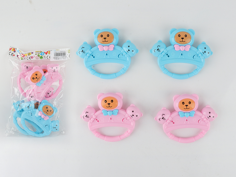 Cartoon Bear Rattles 4pcs