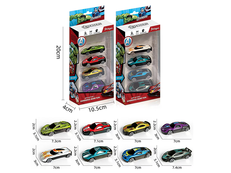 Alloy Slide Racing Cars