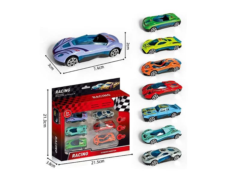 Alloy Slide Racing Cars 6pcs