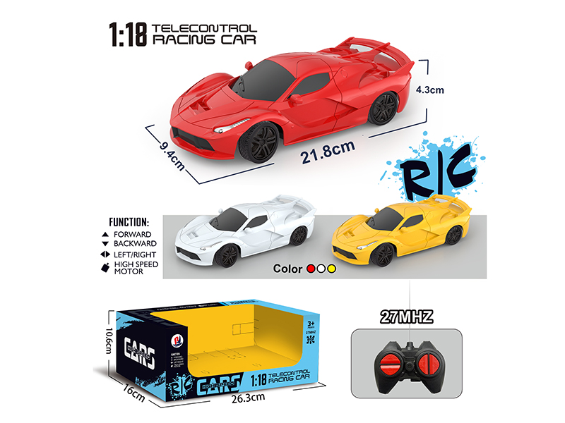 1:18 4-Channel Remote Control Car - Ferrari