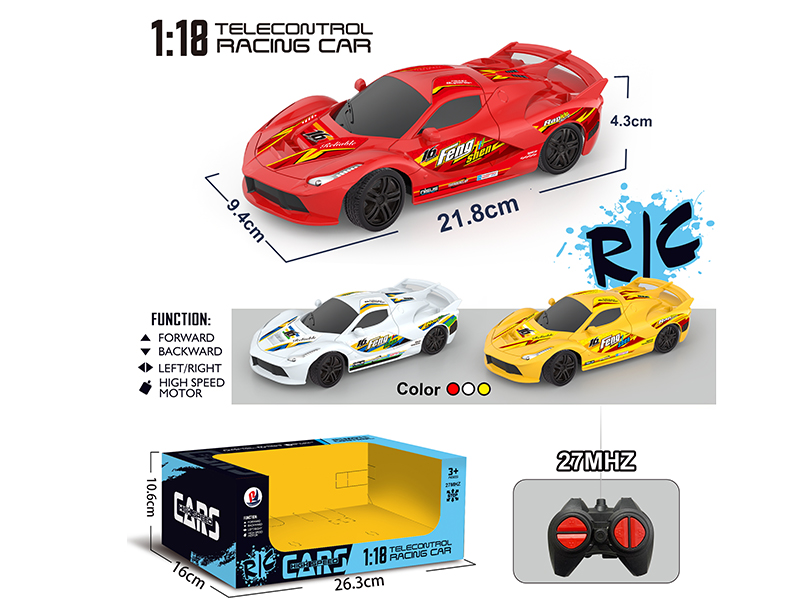 1:18 4-Channel Remote Control Car - Ferrari