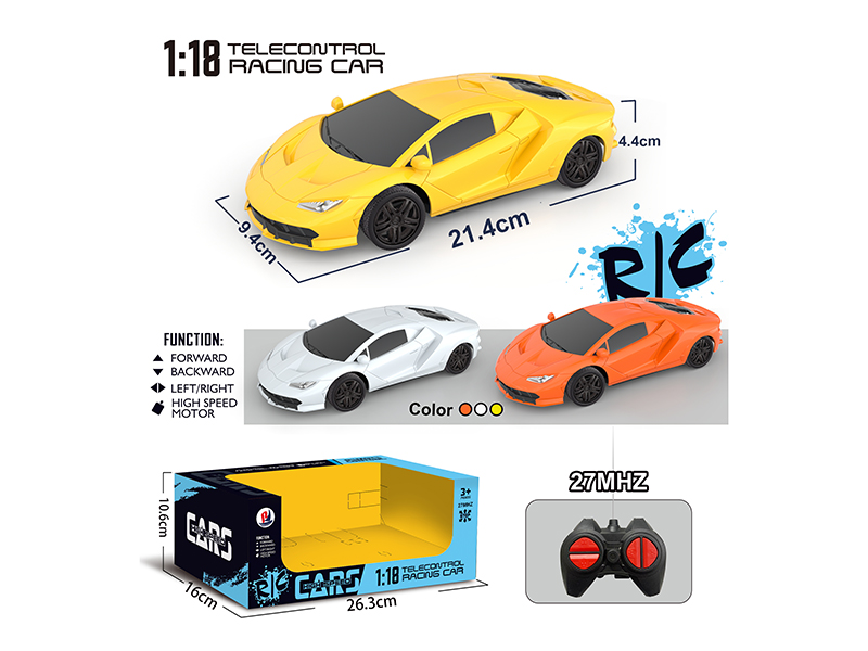 1:18 4-Channel Remote Control Car - Lambokini