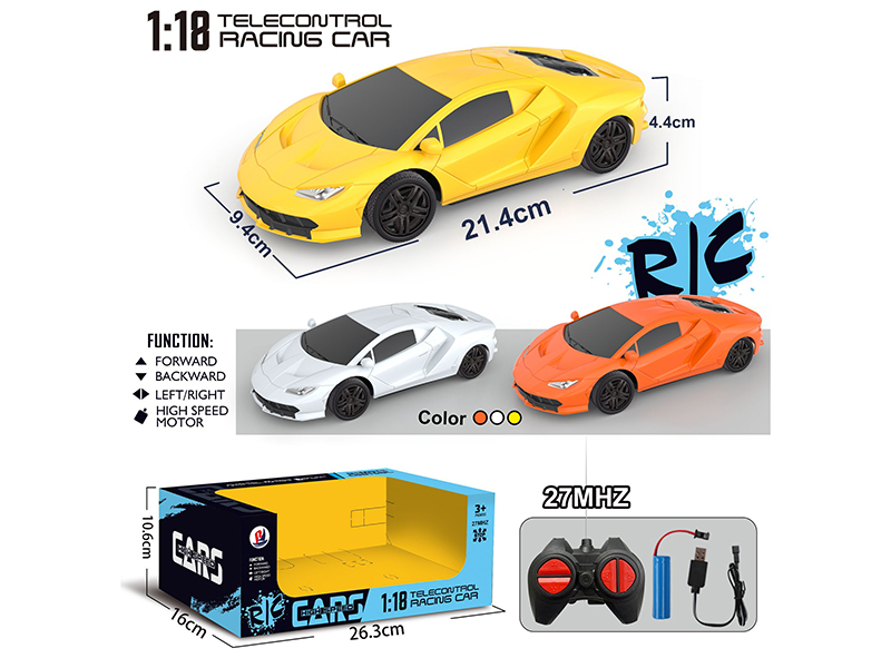 1:18 4-Channel Remote Control Car - Lambokini(Included Batteries)