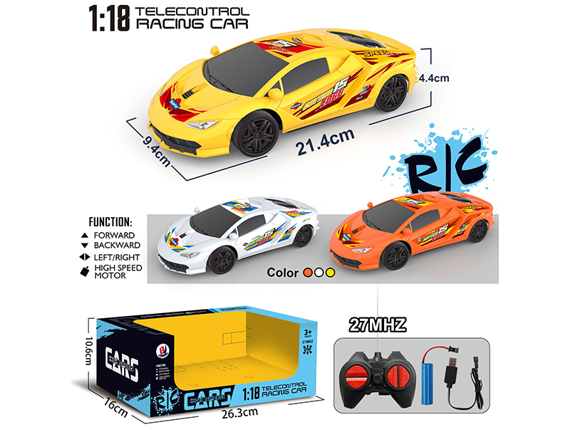 1:18 4-Channel Remote Control Car - Lambokini(Included Batteries)