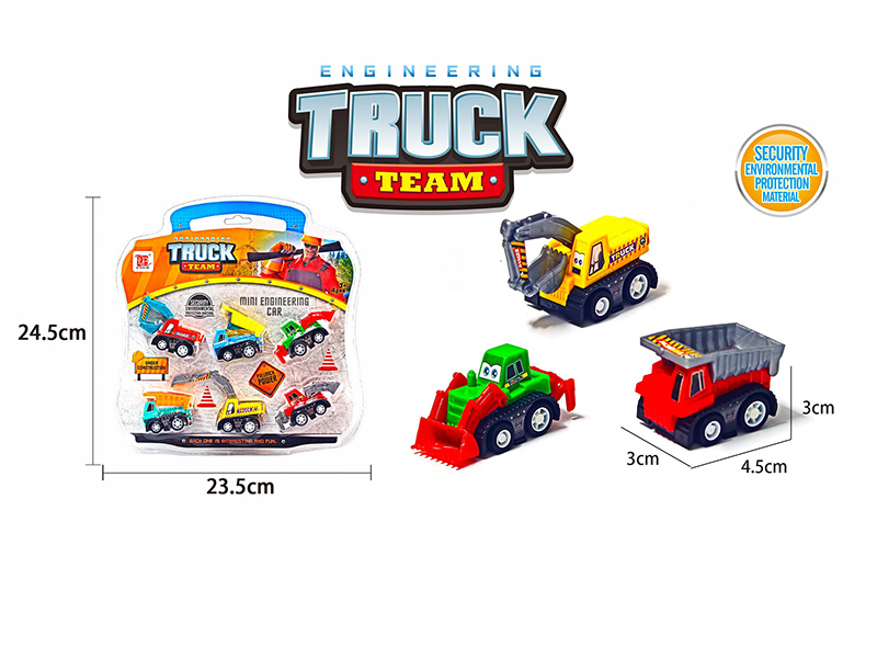 Pull Back Engineering Trucks 6pcs