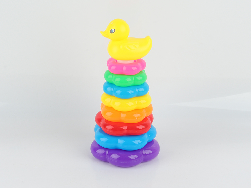 Large 8-Layer Duck Stacking Rings Toy