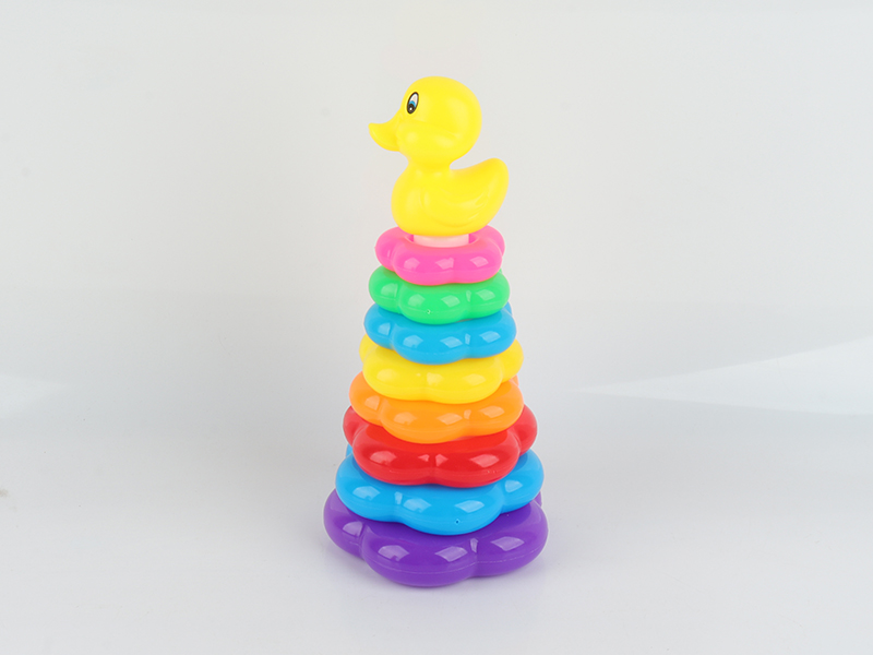 Large 8-Layer Duck Stacking Rings Toy